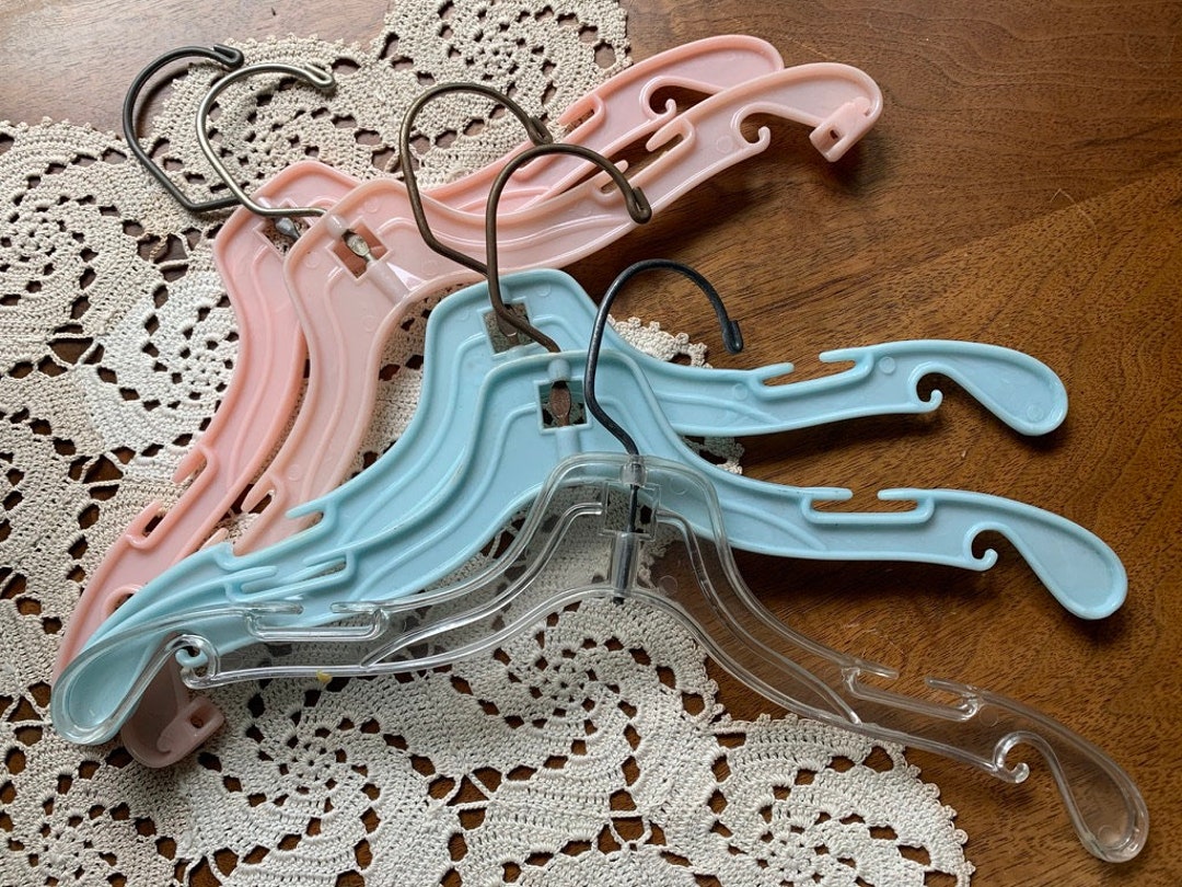 Vintage Plastic Hangers Eclectic Children's Hangers Shabby Chic Kid's