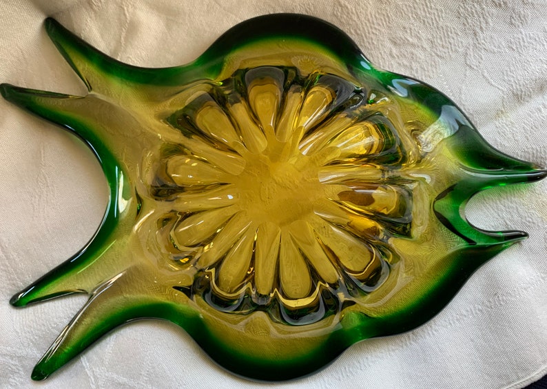 Vintage Murano Glass Fish Shaped Bowl Mid Century Etsy