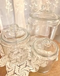 Large Apothecary Jars Trendy Counter Display Shabby Chic Potpourri Vintage Inspired Storage Decorative Heavy Glass Terrarium Canisters