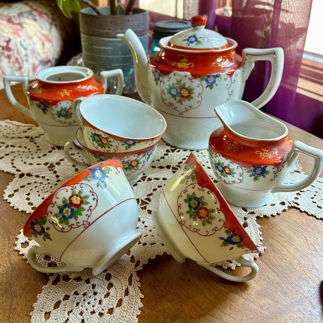 Vintage Teapot Set Made in Japan With Creamer Sugar Bowl 4 Cups Fine ...