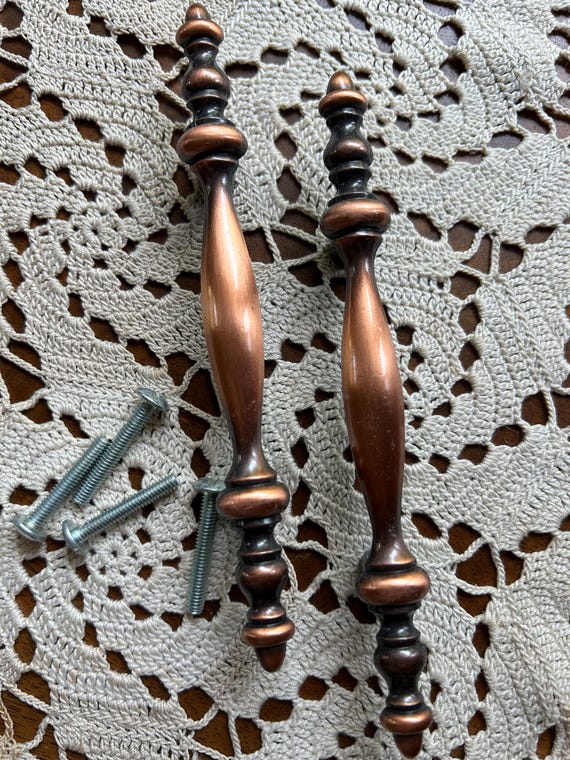 Vintage Hardware Knobs PAIR of Funky Drawer Pulls Shabby Chic Cabinet  Paintable Dresser Pull Farmhouse Decor Handle Restoration Hardware USA -  Etsy