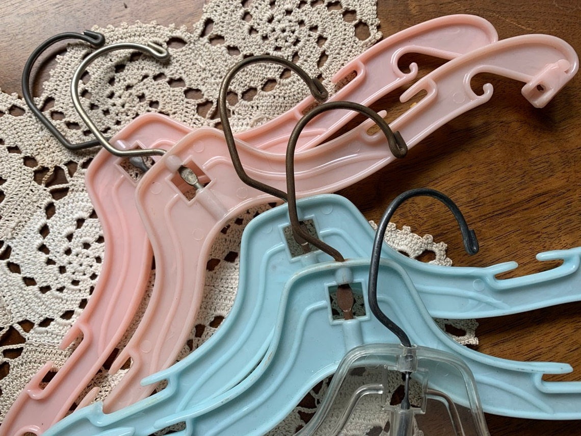 Vintage Plastic Hangers Eclectic Children's Hangers Shabby Etsy