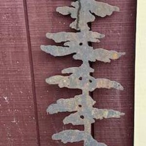 Rusty Metal Evergreen Tree Handmade Distressed Oversized Steele Wispy ...