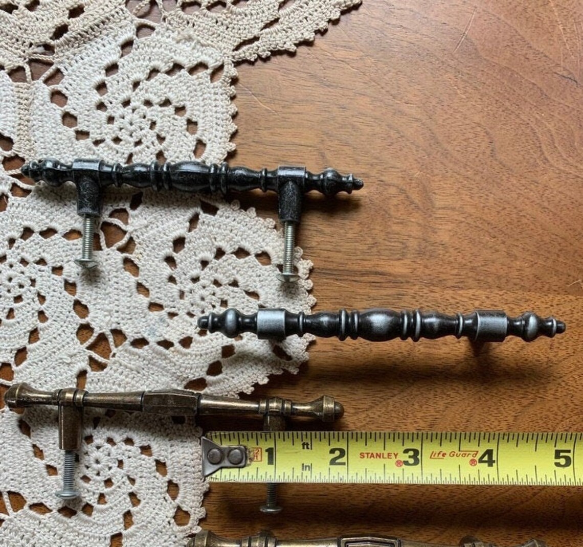 Vintage Hardware Knobs PAIR of Funky Drawer Pulls Shabby Chic Etsy