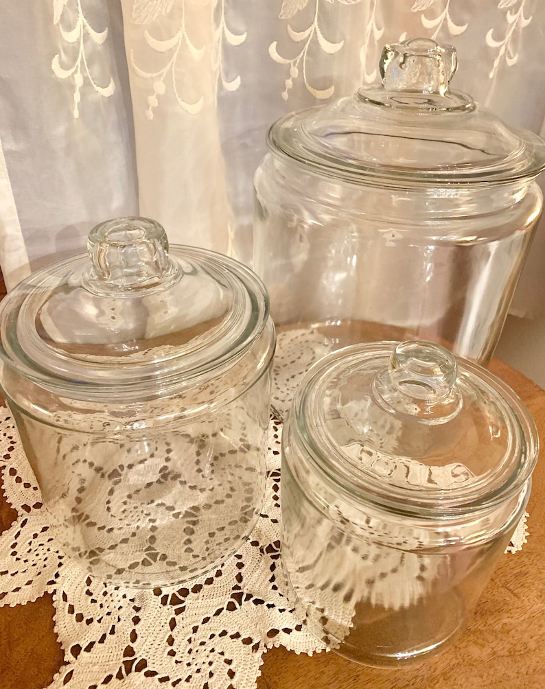 Large Apothecary Jars Trendy Counter Display Shabby Chic Potpourri Vintage Inspired Storage Decorative Heavy Glass Terrarium Canisters image 6