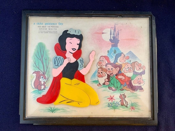 Vintage Snow White Puzzle Antique Walt Disney Frame Snow White - Etsy