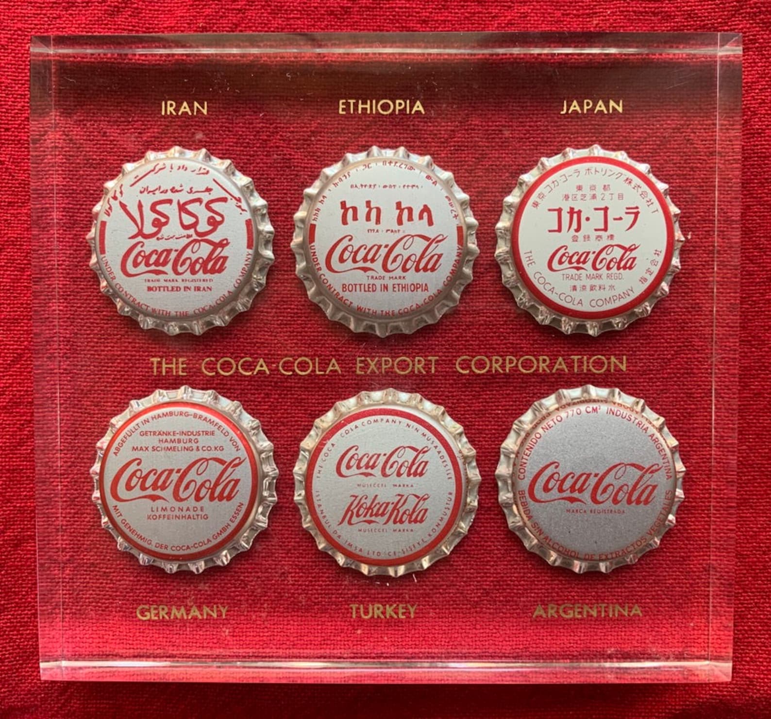 Vintage Bottlecaps Collectible Paperweight Retro Cocacola Etsy