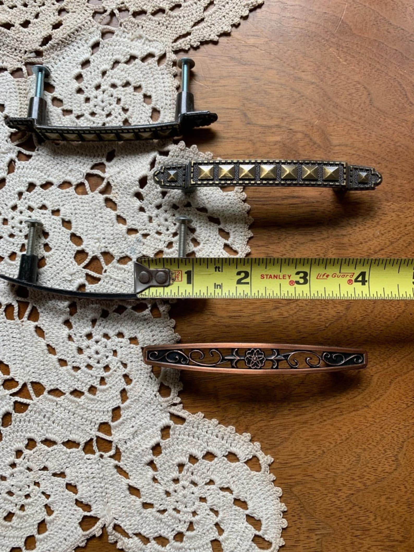 Vintage Hardware Knobs PAIR of Funky Drawer Pulls Shabby Chic Etsy