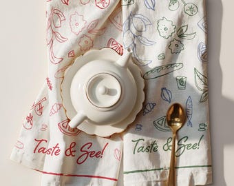 Italian Doodle Dish Towel Housewarming Gift Tea Towel Bundle New Home Gift Real Estate Closing Gift Idea First Home Present Christian Friend