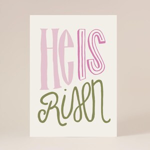 Osterchristliche Grußkarte Handbeschriftete Karte Bibel Vers Schriftkarte Er ist auferstanden Religiöser Glaube Karte Auferstehung Sonntag Geschenk