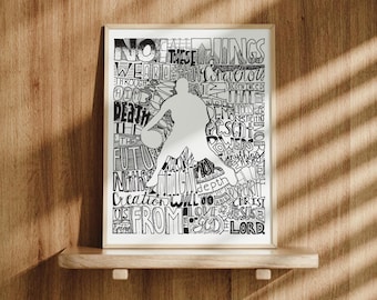 Regalo ideal para decorar la habitación de un atleta: arte mural de baloncesto para adolescentes. Regalo para el entrenador de baloncesto en su último año de secundaria. Atleta cristiano de fin de temporada.