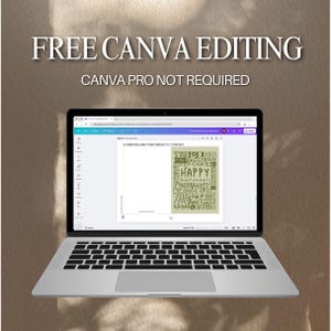 Printable Greeting Card Template US Letter Bundle Canva Drag and Drop A4 Size Editable Canva Template A2 Birthday Card A6 Print at Home A7 image 7