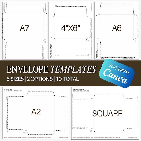 5x7 Card Template Word - Etsy