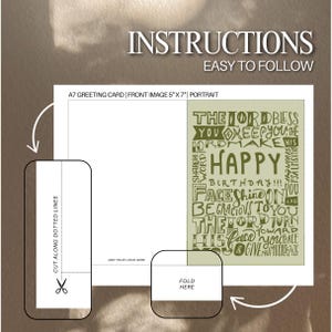 Printable Greeting Card Template US Letter Bundle Canva Drag and Drop A4 Size Editable Canva Template A2 Birthday Card A6 Print at Home A7 image 6
