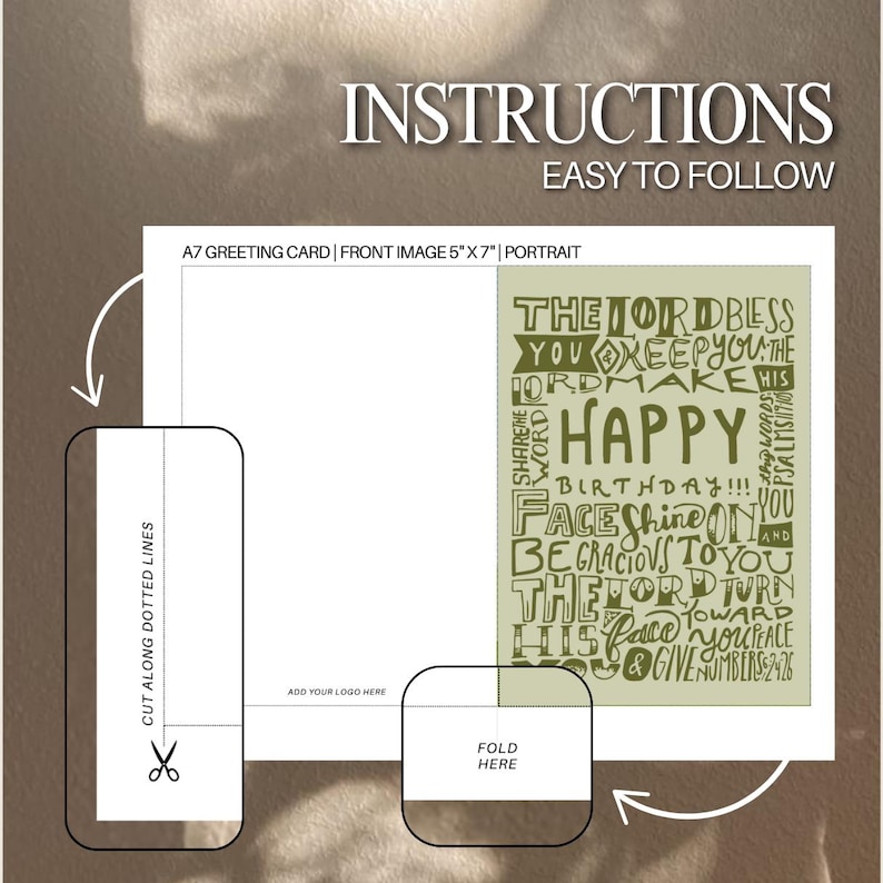 Printable Greeting Card Template US Letter Bundle Canva Drag and Drop A4 Size Editable Canva Template A2 Birthday Card A6 Print at Home A7 image 6