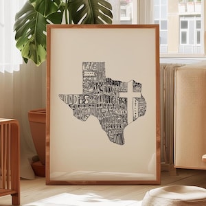 Impression de versets bibliques Texas Pride État chrétien, carte murale, décoration d'étoile solitaire, cadeau militaire, affiche de pendaison de crémaillère pour une nouvelle maison, Matthieu 22:37-40