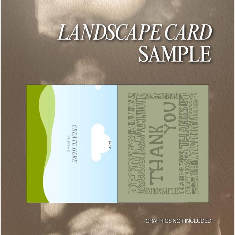 Printable A7 Greeting Card Double Sided A7 Card Template 5X7 Card Drag ...