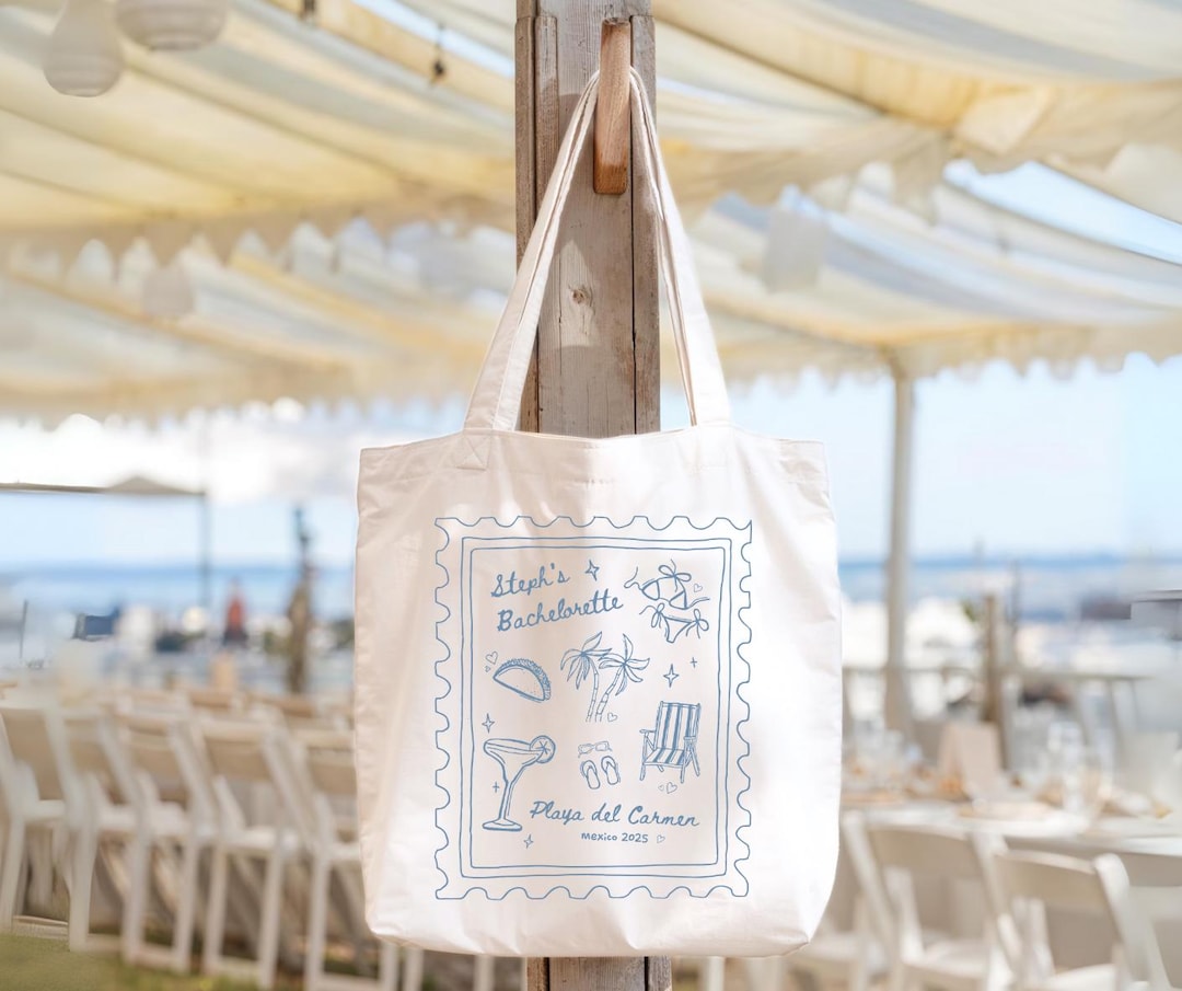 Custom Bachelorette Tote Bag Final Fiesta Personalized Bridesmaid Bag ...