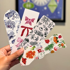 Druckbare Lesezeichen Vorlage Canva Editierbare Bundle Rechteck gewellt US Letter DIY Lesezeichen Benutzerdefinierte Digitaler Download A4 ziehen Bild 10