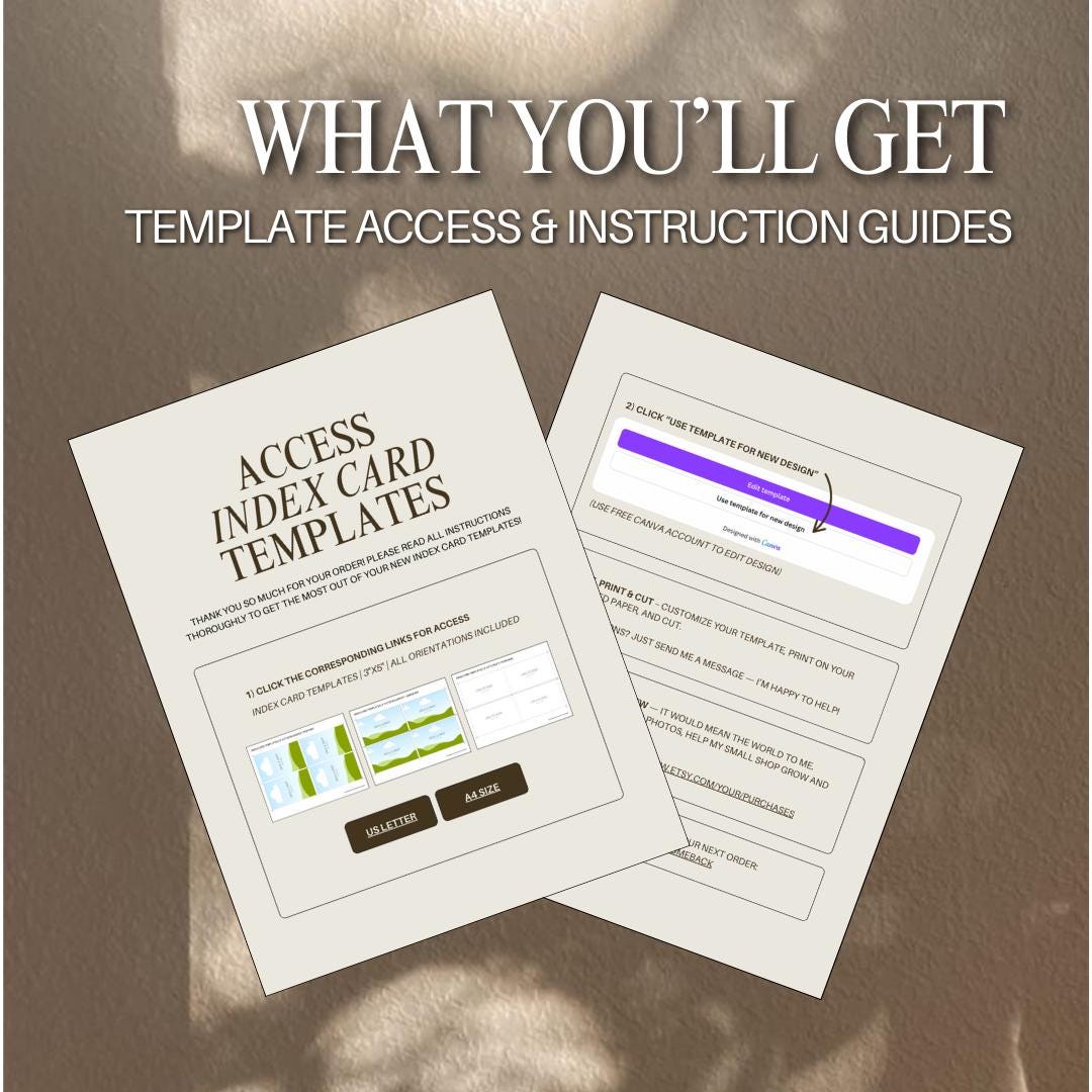 Printable Index Card Templates US Letter 3x5 Card Drag Drop Canva ...