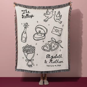 Brautparty-Geschenk für Braut, Verlobten-Vorschlag Geschenk neu verlobtes Paar Housewarming gewebte Decke zu sein