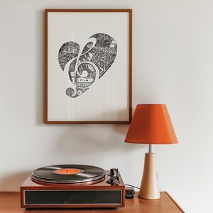Faith-based wall art makes a perfect gift for music teachers. Christian-inspired design featuring musical elements, ideal for adding inspiration and style to classroom, home, or studio decor.