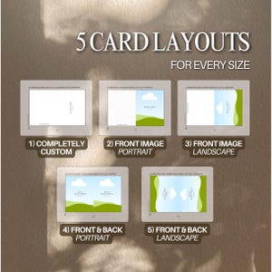 Personalized greeting card templates for Canva, perfect for DIY creators and small businesses. This drag-and-drop editable template bundle includes A2, A6, A7, 4x6”, and full-page sizes for versatile printing. Print on US Letter or A4 paper for easy at-home production. Create unique birthday, anniversary, or holiday cards effortlessly. Whether for personal use or selling handmade cards, these templates make design quick, fun, and professional.
