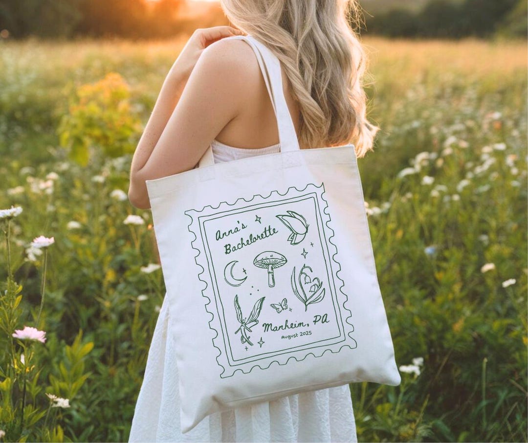 Custom Bachelorette Tote Bag Fairycore Bridesmaid Gift Personalized ...