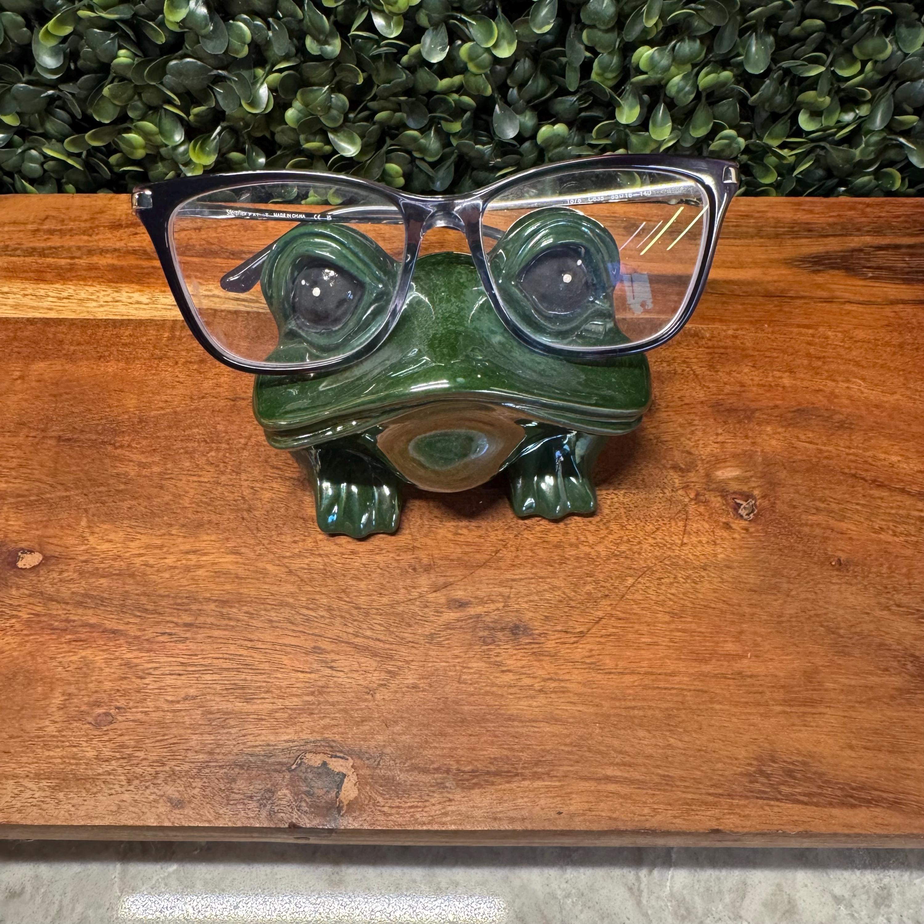 Green Frog Glasses Holder