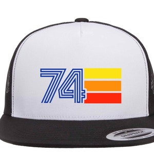 74 - 50th Birthday Gift for Women Men - 1974 Retro Trucker Hat for Men Women - Custom printed - Birthday Hat for Him or Her