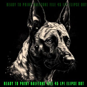 Immagine mezzatinta del cane da pastore belga Malinois DTF Grafica Design per magliette Trendy DTG e citazioni Stampa DTF Design digitale Fur Baby Love My Dog Breed