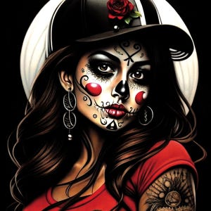 chicana pride style  halftone  download -chicano art  Mexico digital download-for black garments-tee shirts-american