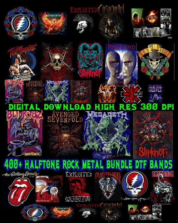 全国宅配無料 450+ Pack Design Bands Rock Bundle, Designs T-shirt ミュージシャン