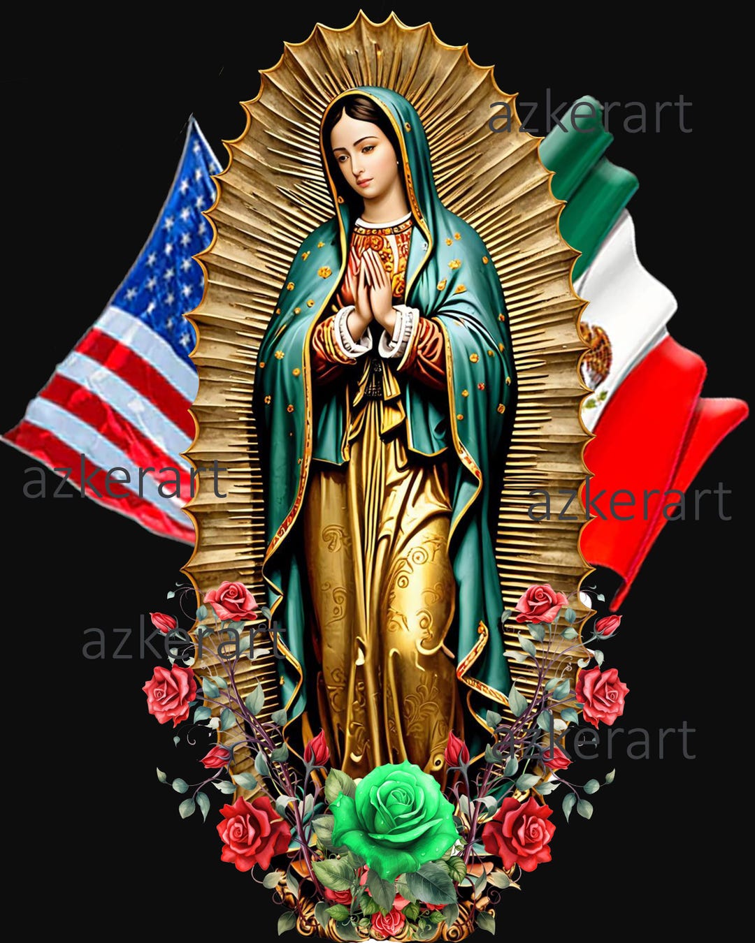 Housse De Coussin Décorative Notre-Dame De Guadalupe - 45x45 Cm - Lin - Multicolore