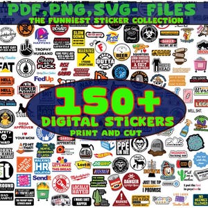 Pacote de arquivos digitais Blue Collar mais vendidos com mais de 150 itens engraçados | Adesivos para capacete, caixa de ferramentas e equipamentos de trabalho | png, pdf, svg | Download instantâneo