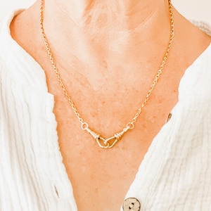Gold Mixed Rolo Chain with Swivel Clasps | The Charlotte Necklace with Large Swivels