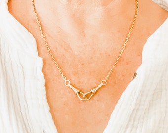 Gold Mixed Rolo Chain with Swivel Clasps | The Charlotte Necklace with Large Swivels