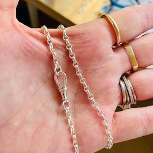 Gold Filled or Sterling Silver Mixed Rolo Chain with Swivel Clasps | The Charlotte Necklace with Large Swivels image 8