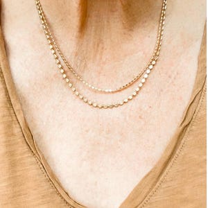 Pünktchen Kette | 14k Gold Filled Scheibe Kette