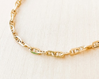 Vesta Mariner Chain Necklace: 14k Gold Filled or Sterling Silver