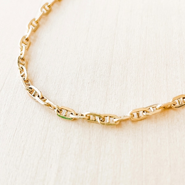 La cadena marinera Vesta - Oro laminado de 14k o plata de ley