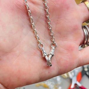 Gold Filled or Sterling Silver Mixed Rolo Chain with Swivel Clasps | The Charlotte Necklace with Large Swivels image 7