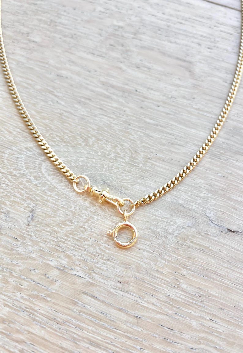 The Asti Chain With Swivels and Spring Ring Clasp | Gold Curb Chain ...