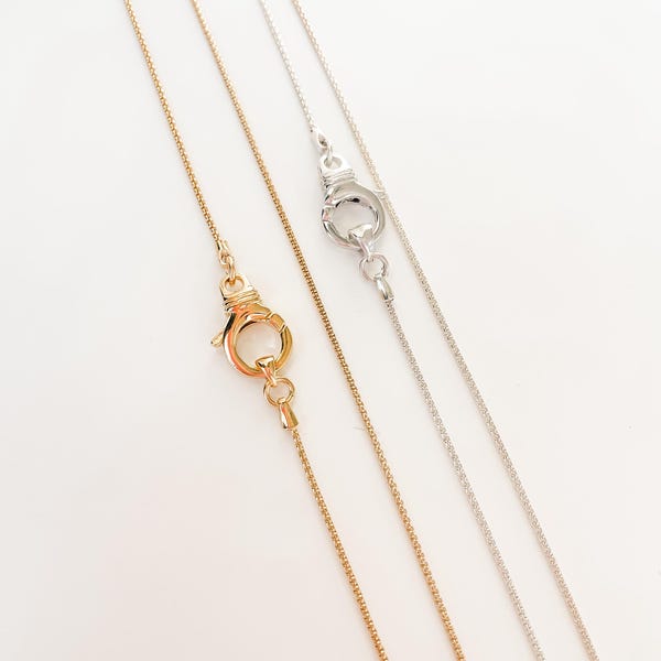Bethany-Halskette – Kette aus 14-karätigem Gold Filled oder Sterlingsilber mit großem Karabinerverschluss/Anhängerhalter
