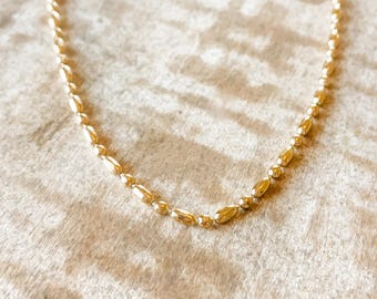 Aurelie Necklace | Gold Beaded Chain