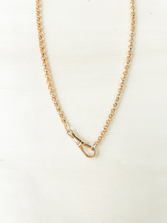 The Iris Chain-14k Gold Filled Belcher Rolo Chain Necklace with Swivel Clasp
