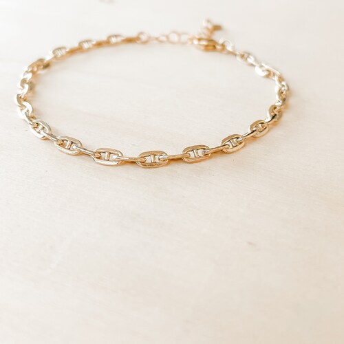 The Vesta Bracelet en or 14 carats ou chaîne Mariner en argent sterling
