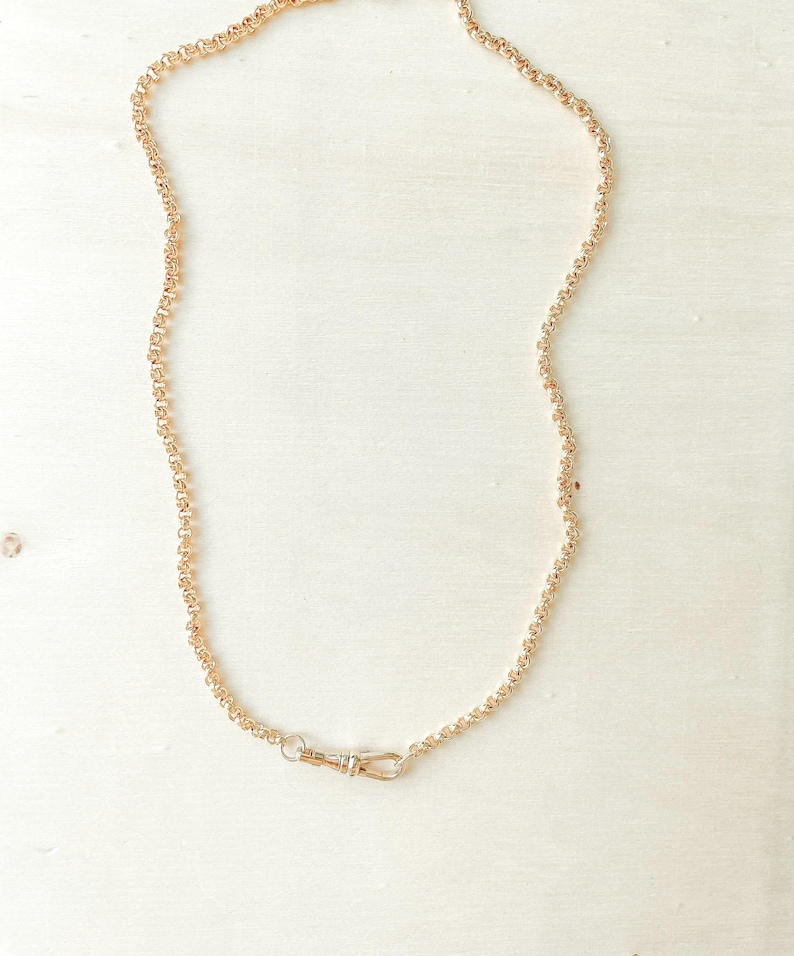 Colar Iris Chain - Corrente Belcher Rolo em Ouro 14k com Fecho Giratório imagem 4