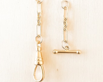 Chain Extender with Swivel Clasp and T Bar | Chain Extender or Toggle Bar with Swivel Clasp