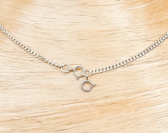 Asti Necklace | Silver Curb chain with Spring Clasps